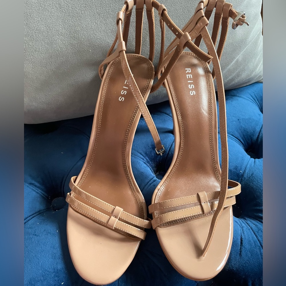 Stunning Brand New Reiss Patent leather caged heels.